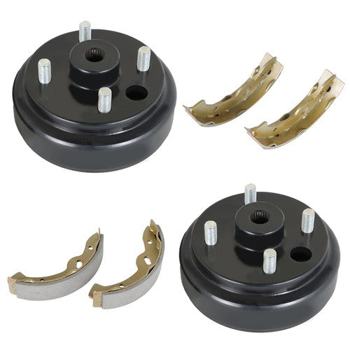 DURAFORCE Rear Brake hub Drums Brake Shoe Kit For EZGO TXT Electric Golf Cart 96+ 70795G01