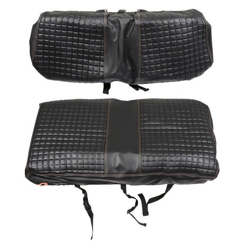 DURAFORCE Golf Cart Diamond Seat Cover Kit For Club Car Precedent Seat Cushion Black