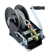 DURAFORCE Winch Steel+Polyester Black 3500lbs 33ft 4:1/8:1 26mm Hook Bidirectional Ratchet