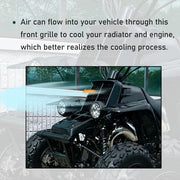 DURAFORCE Black Radiator Cover & Front Panel Grill For 1987-2006 Yamaha Banshee YFZ350