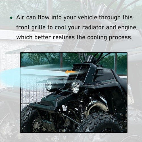 DURAFORCE Black Radiator Cover & Front Panel Grill For 1987-2006 Yamaha Banshee YFZ350