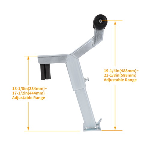 DURAFORCE Adjustable Short Nose Boat Trailer Winch Stand With Roller Universal Galvanized