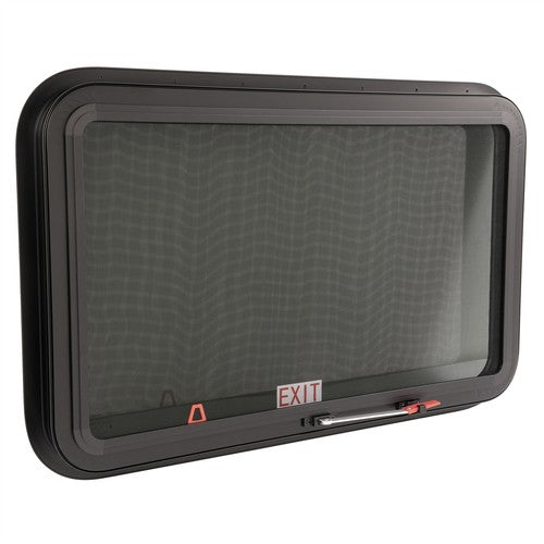 DURAFORCE 36" W x 22" H RV Exit Window For Camper Emergency Push Out Window Tempered Glass