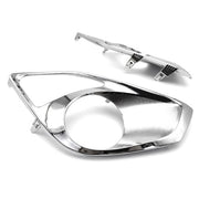 DURAFORCE Pair Chrome Front Bumper Fog Light Cover Bezels For 2013 2014 2015 Toyota Avalon