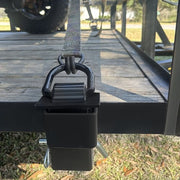 DURAFORCE Black 2Pk Adjustable Trailer Stake Pocket D-Ring Heavy Duty Load Limit 5400lbs