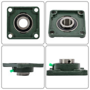 DURAFORCE 2 Pack UCF207-20 Flange Pillow Block Bearing, 1-1/4 inch Bore, Self-Alignment
