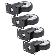 DURAFORCE Heavy Duty 4-Inch Swivel Casters - Smooth Mobility, 1200lbs Max Load - 4 Pack