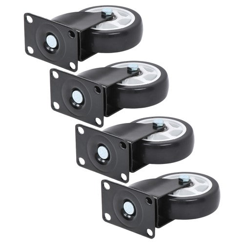 DURAFORCE Heavy Duty 4-Inch Swivel Casters - Smooth Mobility, 1200lbs Max Load - 4 Pack