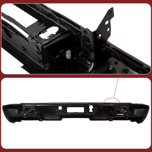 DURAFORCE For 2014-2018 Chevy Silverado Sierra 1500 Black Rear Step Bumper w/o Sensor