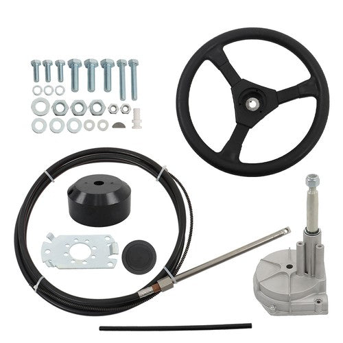 DURAFORCE 12 Feet SS13712 Rotary Steering System Outboard Kit Marine Steering Cable