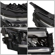 DURAFORCE Clear Full LED Passenger Black For Nissan Frontier 2022-2024 Headlight Headlamp