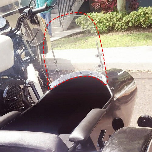 DURAFORCE 17"x15" Clear Scooter Moped Motorcycle Windshield For Yamaha Honda 125cc 150cc