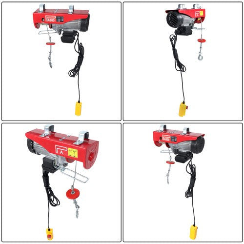 DURAFORCE 1760lbs Wired Remote Control Winch Overhead Crane Electric Wire Hoist