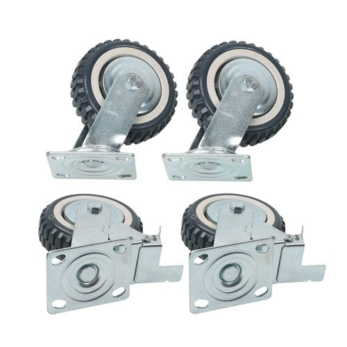 DURAFORCE Four 6 Grey PU Inclined Wheel Polyurethane Universal Wheels