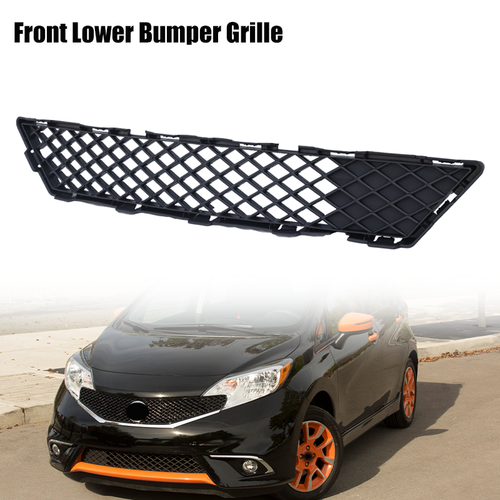 DURAFORCE Front Lower Bumper Black Mesh Grille For 2015 16 Nissan Versa Note SR Hatchback