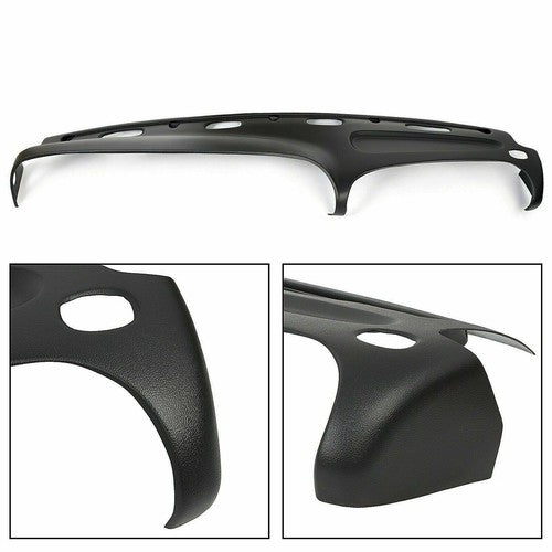Black Dash Bezel Cover Overlay with Vents for Dodge Ram Pickup 1998 to 2001