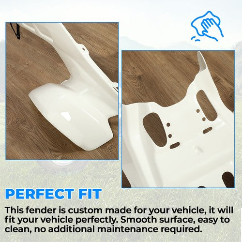 For Honda TRX 250R 1986 1989 White Front Rear Fender Set Plastics Kit