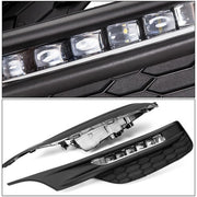 DURAFORCE For 2016-2017 Honda Accord Seden 4DR Front Bumper LED DRL Fog Lights Lamps