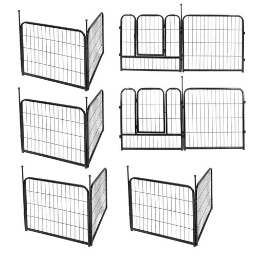 DURAFORCE 12 Panels 24x24 inch Dog Playpen Crate Fence Pet PlayPen Exercise Cage