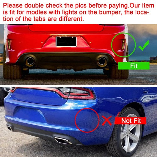 For 2015 2023 Dodge Charger SRT Factory Style Rear Diffuser Bumper Valance Lip PP