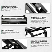 DURAFORCE Roof Rack Cargo Carrier Luggage W/ 2 Ladders For Jeep Wrangler JK 4-Door 2007-18