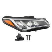 DURAFORCE For Hyundai Sonata 2015-2017 Headlight Right Side Single Halogen RH Clear Lens