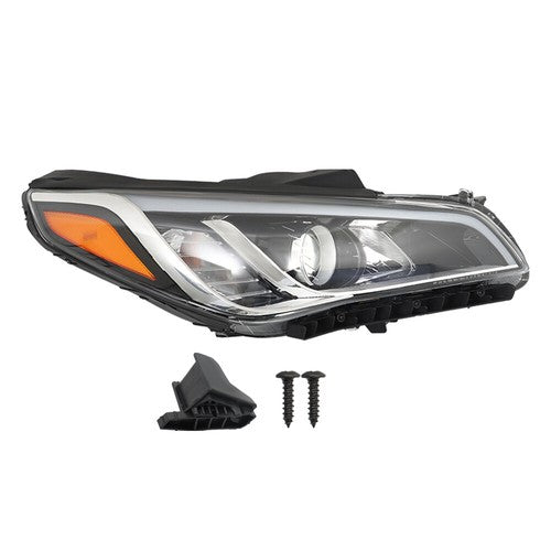 DURAFORCE For Hyundai Sonata 2015-2017 Headlight Right Side Single Halogen RH Clear Lens