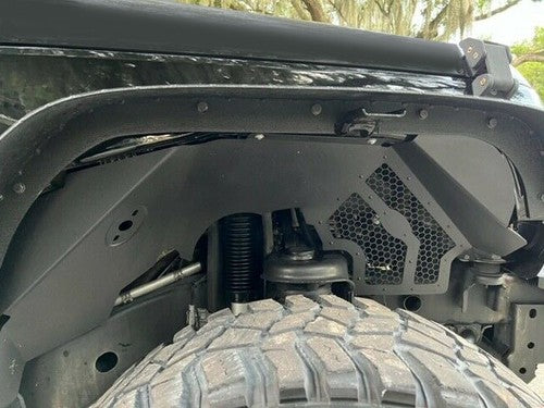 Aluminum Front Inner Fender Liners for 2007-2018 Jeep Wrangler JK JKU