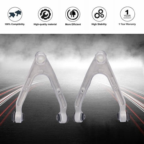 DURAFORCE Fit For 06-10 Hummer H3 H3T 2Pc Front Upper Control Arms Ball Joint LH & RH Kit