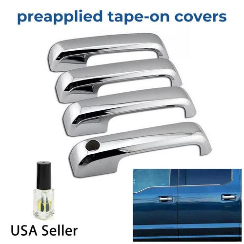 DURAFORCE For 2017 - 2020 Ford F-250 F450 Chrome Door Handle Covers w/o Smart Keyless