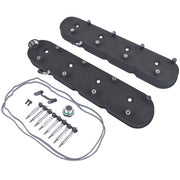 DURAFORCE GM LS Black Cast Aluminum Valve Covers w/Coil Mounts For LS1 LS2 LS3 5.3 6.0 6.2