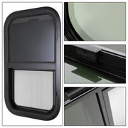 DURAFORCE 2PCS Universal 16" x 25" Horizontal Slider RV Window For Cargo Trailer W/ Screen
