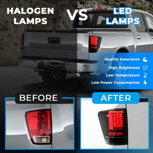 LED Tube Tail Lights Brake Lamps for Titan 2004-2015 Left Right 04-15