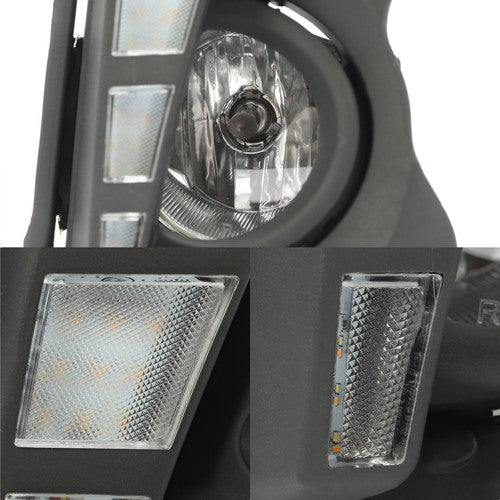 DURAFORCE For Toyota Highlander 17-19 LED DRL Daytime Running Fog Lights Lamp Harness Kit