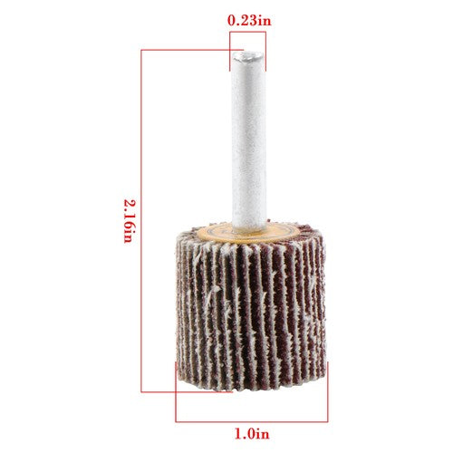 DURAFORCE 1" x 1" x 1/4" Aluminum Oxide Shank Mounted Flap Wheels 80 Grit - 50 Pack