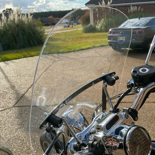 19x17 Inch Motorcycle Clear Front Windshield for Harley Honda Magna Shadow Spirit