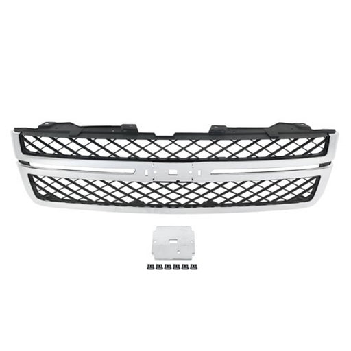 DURAFORCE Front Bumper Grille Black Chrome For Chevy Silverado 2500HD 3500 HD 2011-14