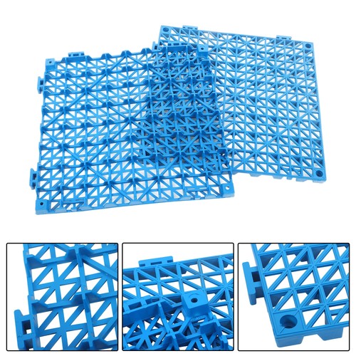 DURAFORCE 50PCS 12 x 12in Interlocking Drainage Floor Tiles Modular Interlocking Tile Blue