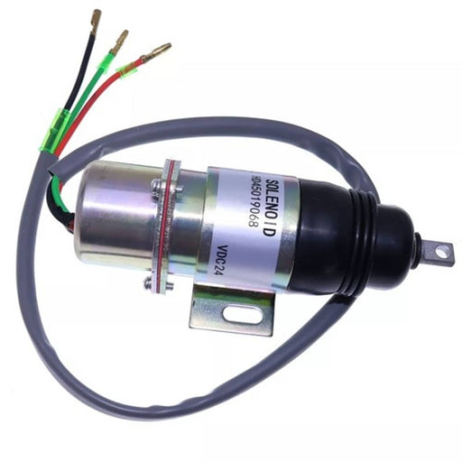 DURAFORCE 24V Fuel Shutoff Solenoid 1-81910052-0 for Isuzu Forklift 181910-0520