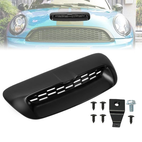 DURAFORCE Primer Black Hood Scoop Air Vent For 07-13 Mini Cooper S R55 R56 R57 R58 R59