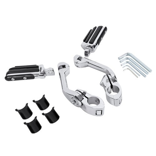 Long Highway Foot Pegs Fit for Harley Touring Road King Street Glide 1 1-4 Bars