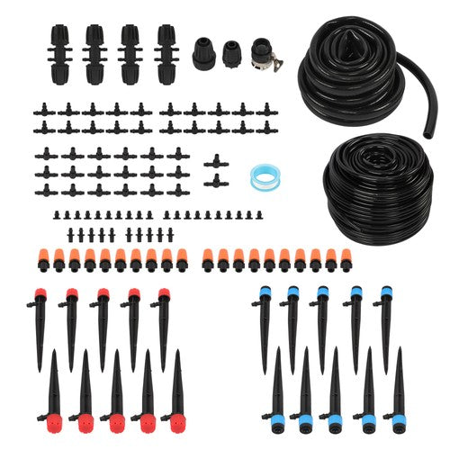 DURAFORCE With Tubing Hose 226FT Automatic Irrigation System Adjustable Nozzle Micro Drip