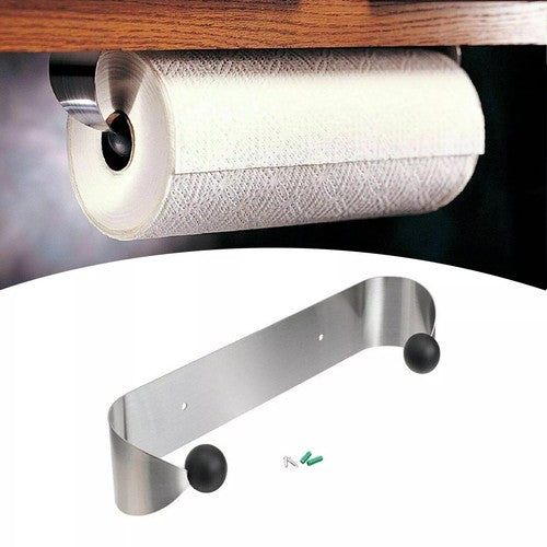 DURAFORCE Paper Towel Holder Under Cabinet Wall Mount Stainless Steel Rack Kitchen