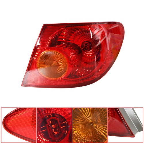 DURAFORCE Outer Tail Light Tail Lamp RH Passenger Side for 2003-2008 for Toyota Corolla