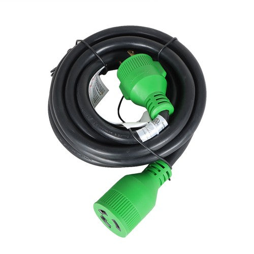 DURAFORCE 3 Prong 30A 15FT Generator Extension Cord 125V NEMA L5-30P/L5-30R Twist Lock