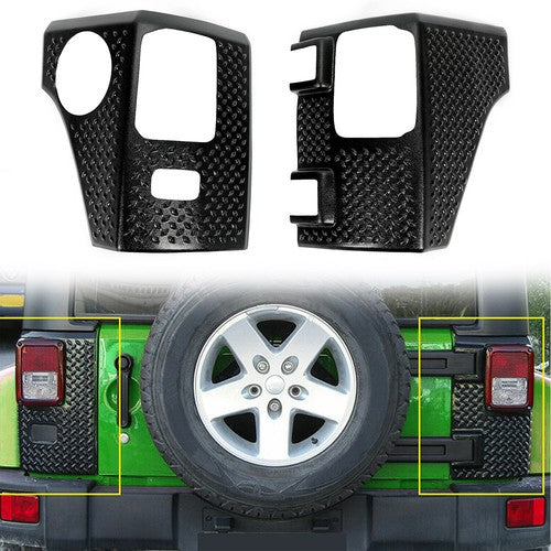 DURAFORCE Rear Corner Guards Body Armor Kit Tail Light Cover for Jeep Wrangler JK 07 18