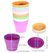 DURAFORCE 8 × 6.7In Plastic Plant Container Colorful Plant Flower Pots Nursery Seedlings