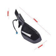 DURAFORCE Right Side Passenger Side Mirror Power Folding Black For Tesla Model 3 M3 17-23