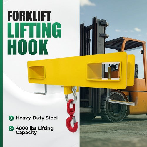 DURAFORCE 6600lbs Forklift Lifting Hoist Swivel Hook Mobile Crane Attachment w/L-Screws