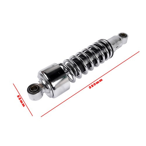 DURAFORCE Pair 11.75" Chrome Rear Shocks For Harley Sportster XL 883 1200 FXR Street Glide